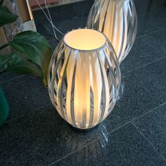 Pair of Ribbon Effect Table Lamps