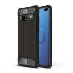 Black Shockproof Armour Case For Samsung Galaxy S10 PLUS Hybrid Back Cover
