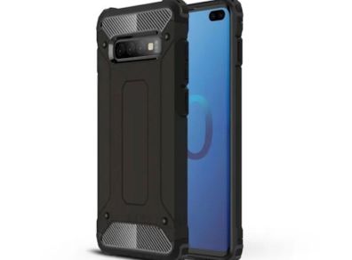 Black Shockproof Armour Case For Samsung Galaxy S10 PLUS Hybrid Back Cover