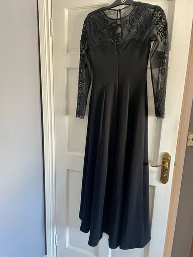 Karen Millen maxi mess and embroidery evening dress size 8