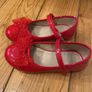 Patent red flat pumps with bows size 11 Image 2