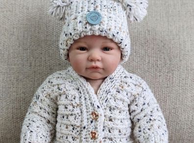 cardigan and hat set