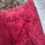 Vintage Betty Barclay red blazer with embossed floral detail small Image 3