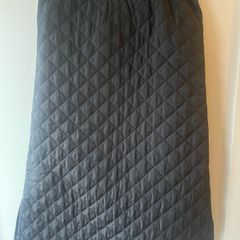 Carolyn Donnelly the Edit Quilted black midi skirt with slits uk8