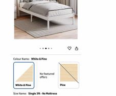 single bed with mattress