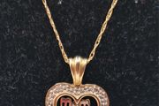 9ct yellow gold  diamond necklace