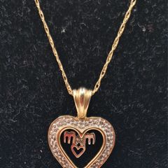9ct yellow gold  diamond necklace
