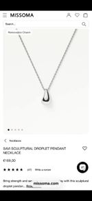Missoma jewellery Savi sculptural droplet pendant necklace