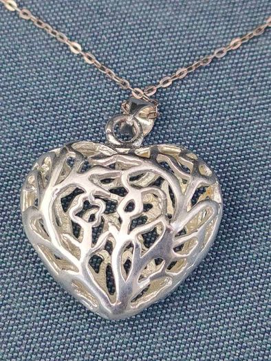Tree of Life Filigree Sterling silver Love heart pendant set