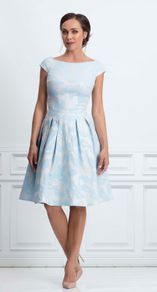 Boutique designer Eden Row occasion baby blue christening party wedding guest communion dress New rrp210
