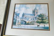 Lovely christ church dublin framed larger print by colin gibson 40 x 48 cm. frame