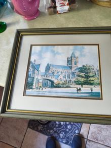 Lovely christ church dublin framed larger print by colin gibson 40 x 48 cm. frame