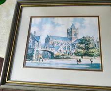 Lovely christ church dublin framed larger print by colin gibson 40 x 48 cm. frame