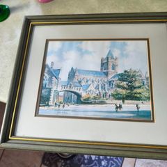 Lovely christ church dublin framed larger print by colin gibson 40 x 48 cm. frame