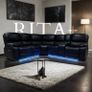 Rita Electric Leather Recliner Sofa Range Image 8