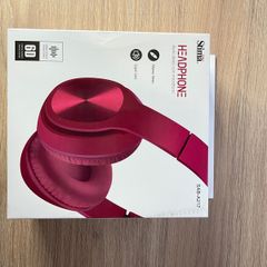 Brand New Dark Pink Wired Headphones with Microphone Super Bass 6D Stereo Headset