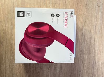 Brand New Dark Pink Wired Headphones with Microphone Super Bass 6D Stereo Headset