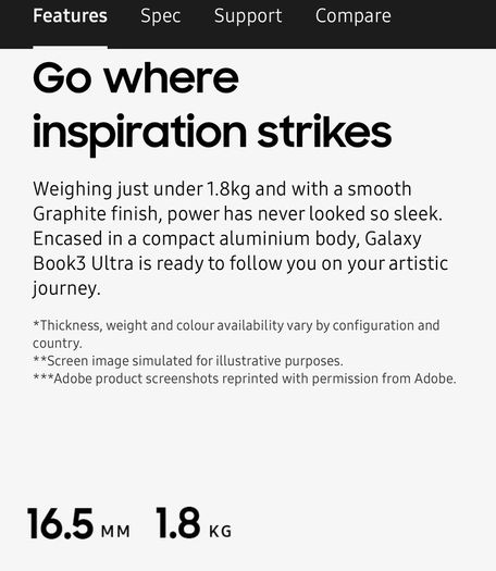 Samsung galaxy book 3 Ultra 16" 3K Oled