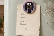 Hand painted wooden magnet