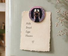 Hand painted wooden magnet