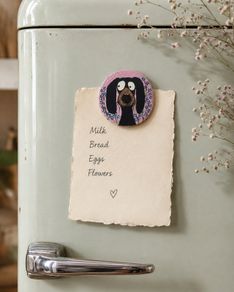 Hand painted wooden magnet