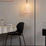 Japandi Floor Lamp Black with Gold and Beige Shade - Pluni Image 3
