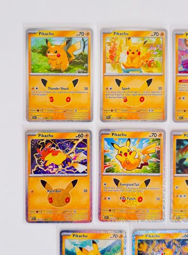 Pokemon TCG 30th Celebration Pikachu Cards Lot English