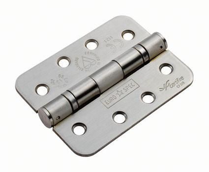 Handleit.ie Eurospec Radius Corner Hin1433/13r 102x76x3mm Grade 13 Ball Bearing Butt Hinge - Price Includes 2 Hinges