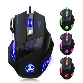 5500 DPI 7 Button LED Game Wired Optical Gaming Mouse Mice for Pro Gamer PC Laptop