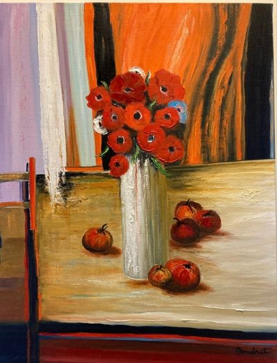 Lucien Gondret 61x 46x 2cm The Orange Curtain