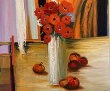 Lucien Gondret 61x 46x 2cm The Orange Curtain