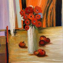 Lucien Gondret 61x 46x 2cm The Orange Curtain