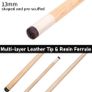Pool Cue Sticks Set of 4, 58 Inch Billiard Cue Pool Cue Sticks, 13 mm Tips for Billiard Table Sport Image 3