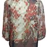 Autograph M&S Ladies Brown/Orange Chiffon Top / Blouse attached Vest Uk 14 includes post Image 5
