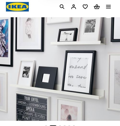 Ikea shelfs and photo frames