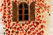 watercolor painting - Open window
