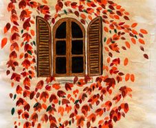 watercolor painting - Open winter