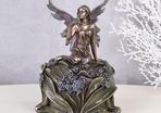 Original Vintage Art Nouveau Style Fairy Jewellery Box with Lid