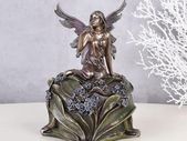 Original Vintage Art Nouveau Style Fairy Jewellery Box with Lid