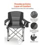 Oversized Camping Chairs, 204 kg Heavy Duty Support, Portable Folding Camp Chairs with Padded Backrest & Armrests, Cup Holder & Side Pocket, Cooler Bag, Carry Bags for Outdoor, Fishing, 2 Pack Image 6