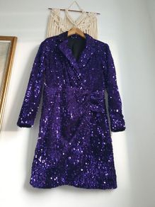Zara Sparkly Sequin Dress Size Large