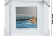 Dun Laoghaire Harbour, Framed print by artist Helen Mathews