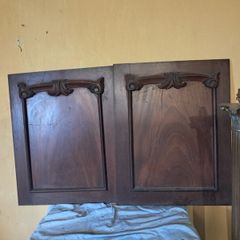 4 mahogany cabinet doors