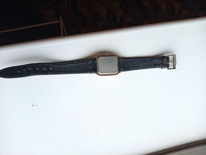 Vintage 1980s Dilma Quartz Dress Watch. Classic Geometric Tank Style
