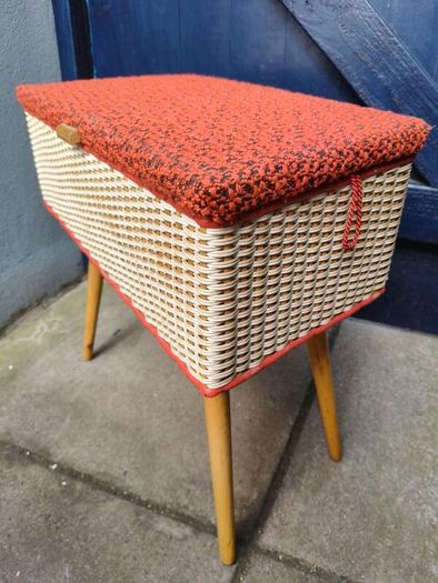 Vintage Sewing basket on legs