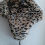 Fur hat new leopard print adult Image 3