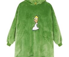 The Simpsons Homer Bush Meme L/XL Fleece Snuddie Oodie