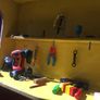 Kids work shop play station dresser with tools. Image 5