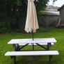 Picnic table with parasol Image 3