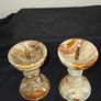 1980's Onyx and Brass Italian Candlesticks Image 5